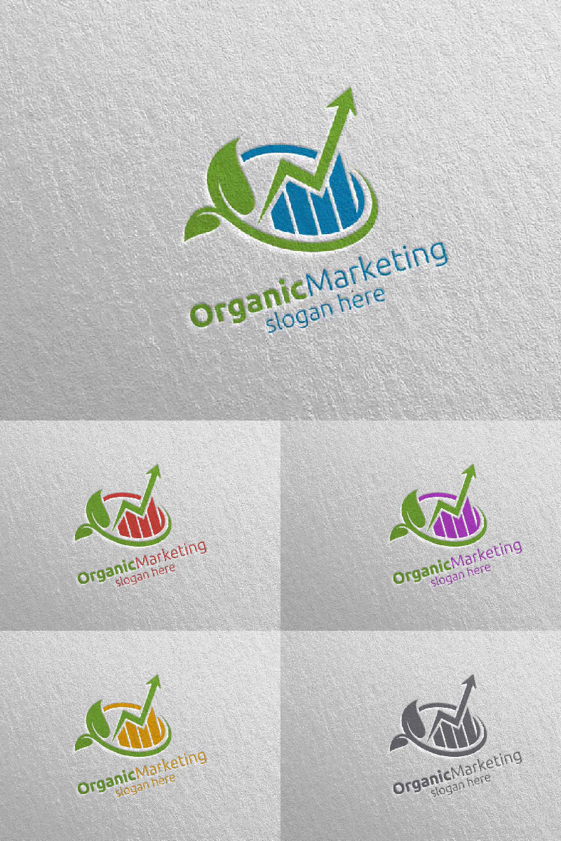 Organic Marketing Financial Advisor Design 9 Logo Template