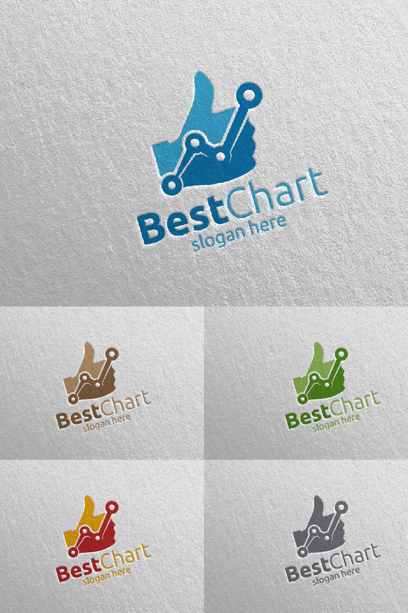 Best Chart Marketing Financial Advisor Design 17 Logo Template