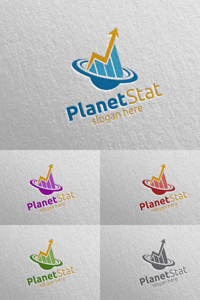Planet Marketing Financial Advisors Design Icon 25 Logo Template