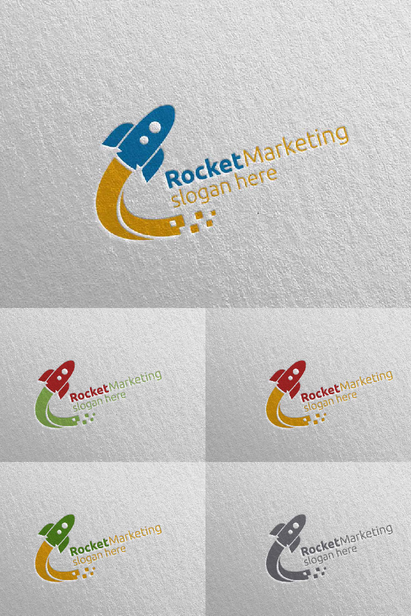 Rocket Marketing Financial Advisor Design 45 Logo Template