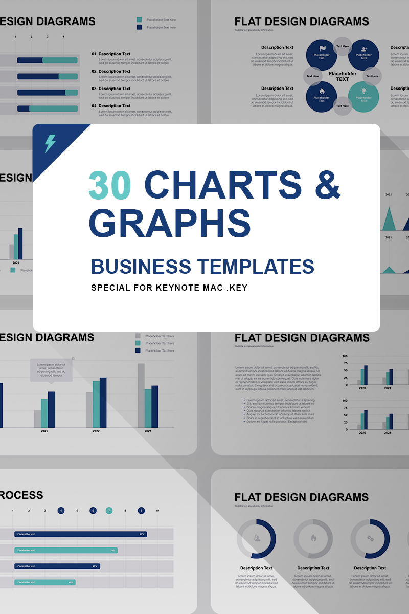 Graphs and Charts for - Keynote template