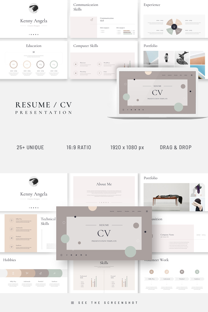 Resume CV Presentation - Keynote template