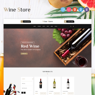 Wine Drink OpenCart Templates 97014