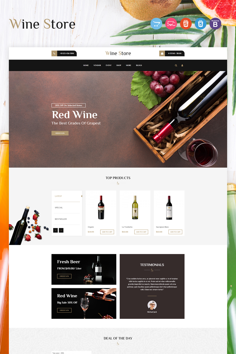 Wine - Responsive OpenCart Template