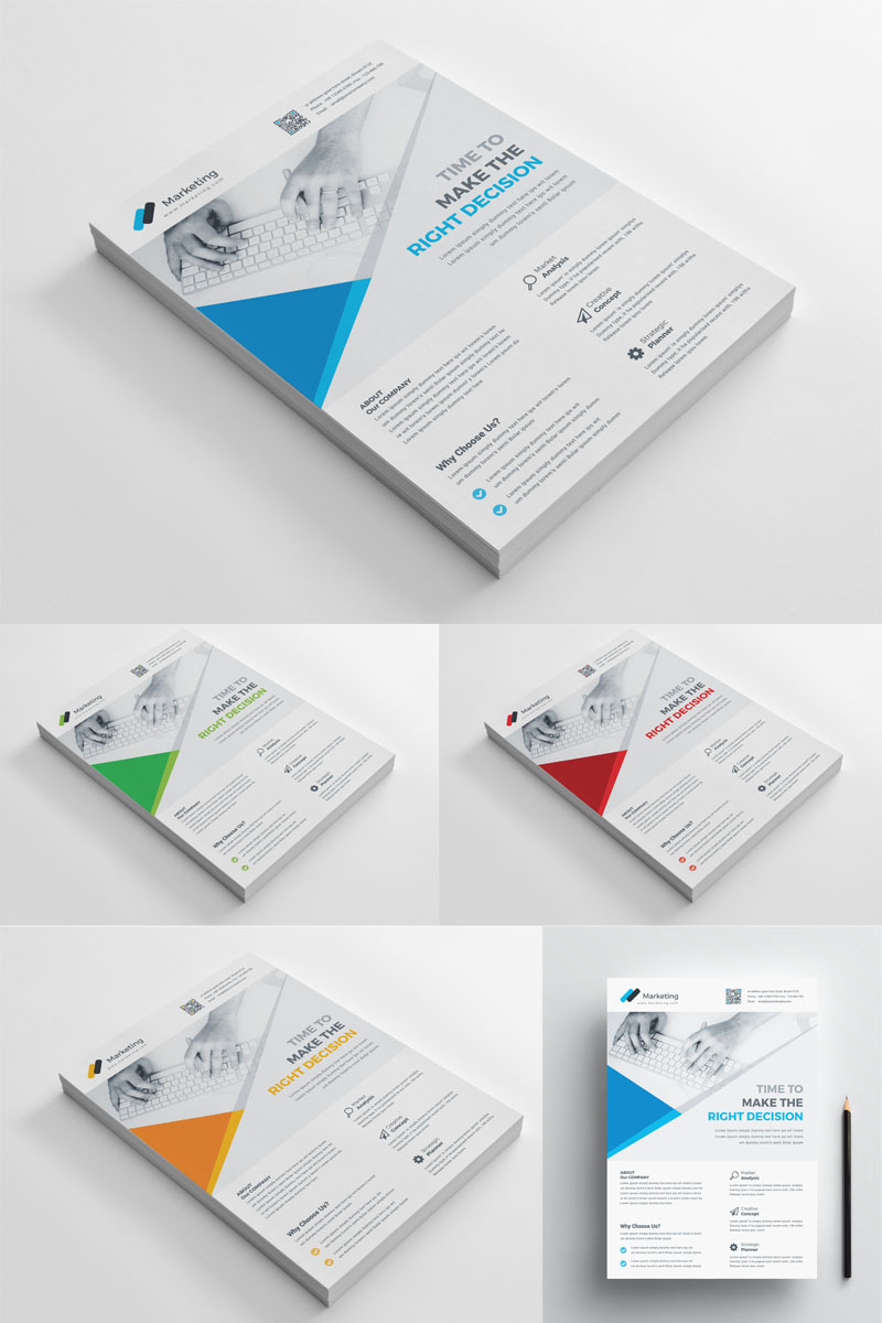 Red Color Flyer - Corporate Identity Template