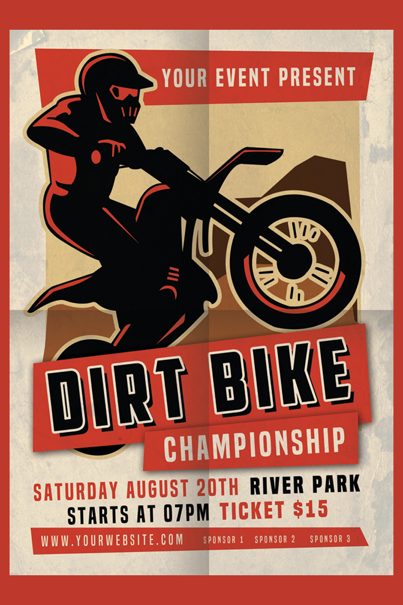 Dirt Bike Motorcross Championships Sports - Corporate Identity Template