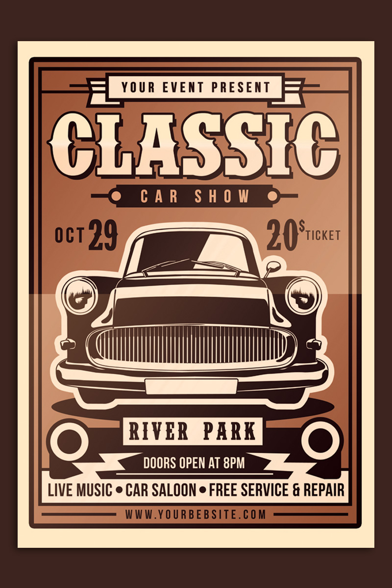 Classic Car Show Flyer - Corporate Identity Template