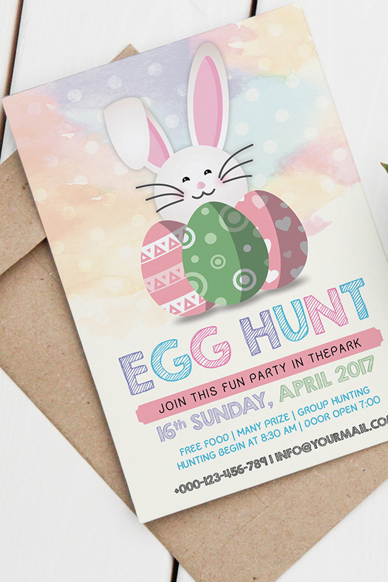 Easter Egg Hunt Party Invitation/Flyer Template