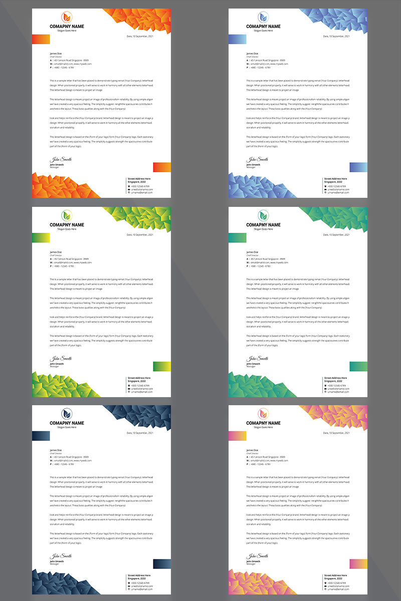 Multipurpose Letterhead Bundle - Corporate Identity Template
