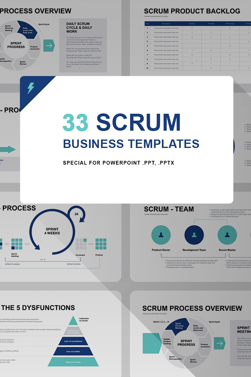 Scrum Model PPT PowerPoint template