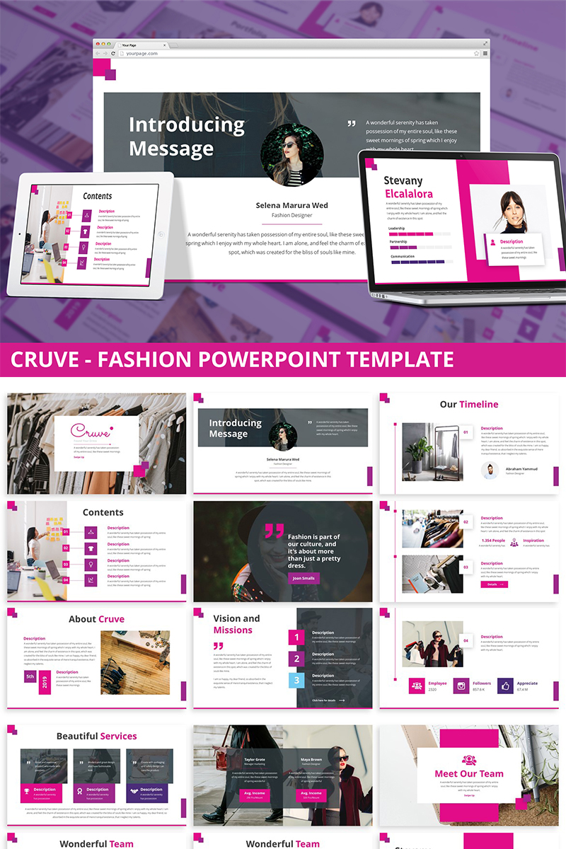 Cruve - Fashion PowerPoint template