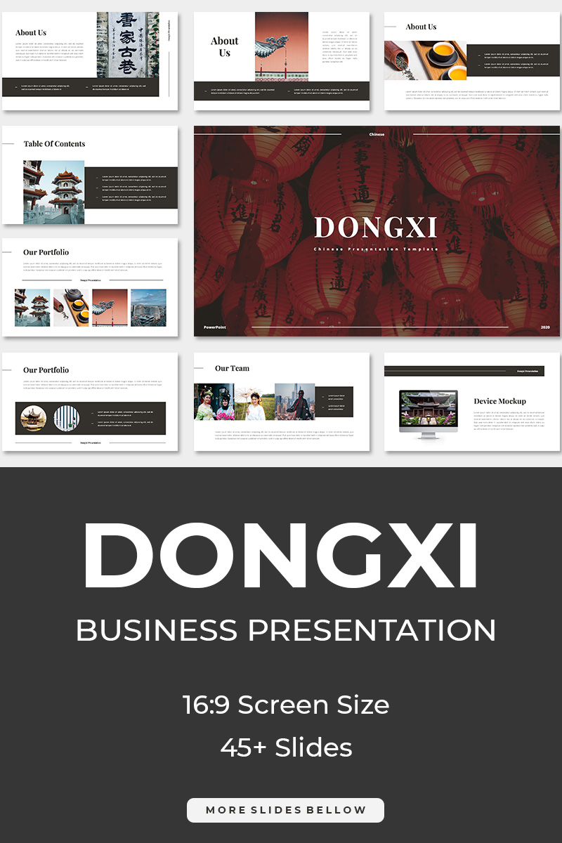 Dongxi Chinese PowerPoint template