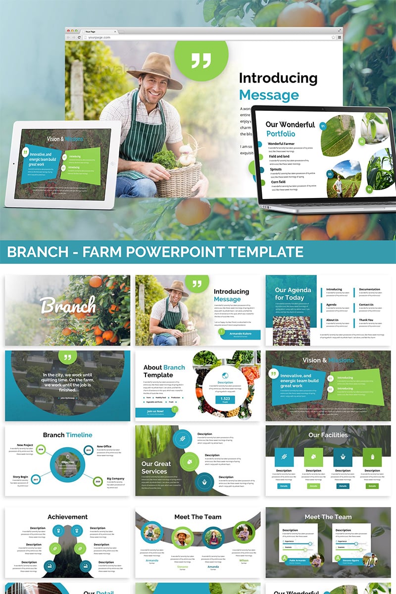 Branch - Farm Theme PowerPoint template