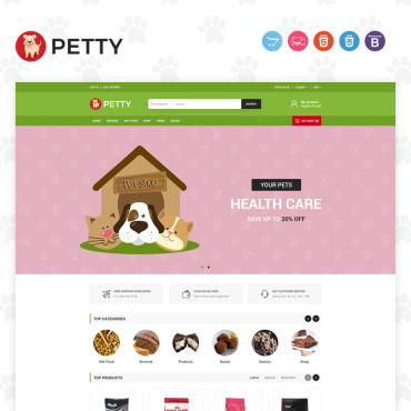 Pets Animals OpenCart Templates 97208