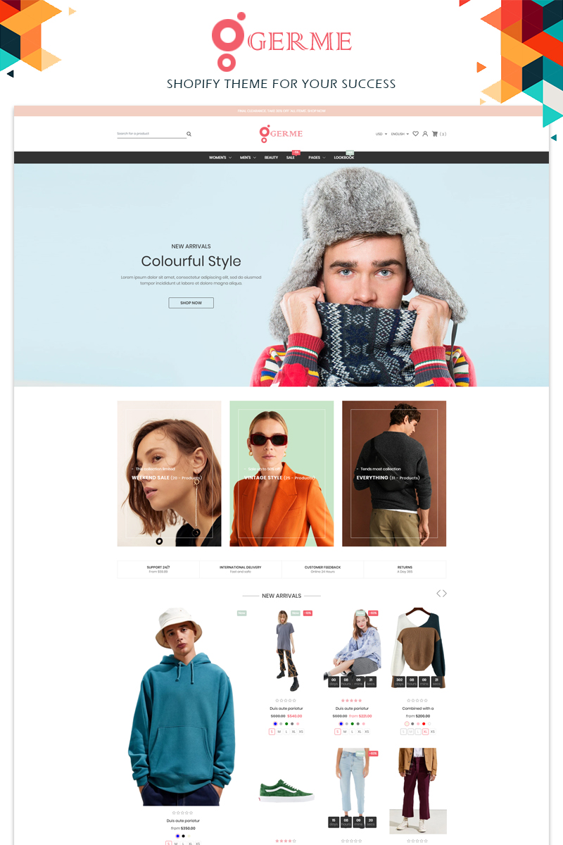 Germe - Fashion Shopify theme
