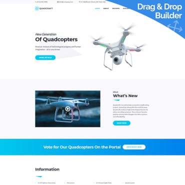 Drones Quadrocopter Moto CMS 3 Templates 97283