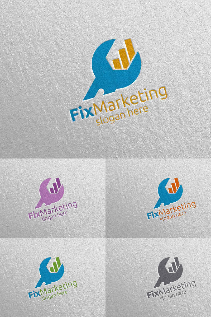 Fix Marketing Financial Advisor Design 57 Logo Template