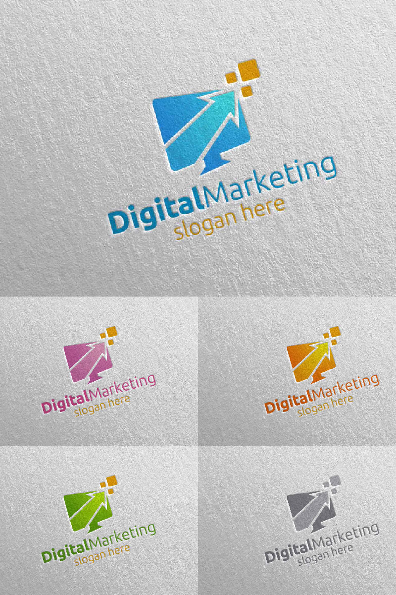 Digital Marketing Financial Advisor Design 54 Logo Template