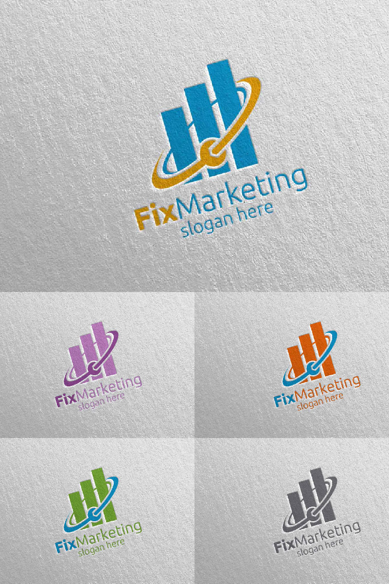 Fix Marketing Financial Advisor Design 56 Logo Template