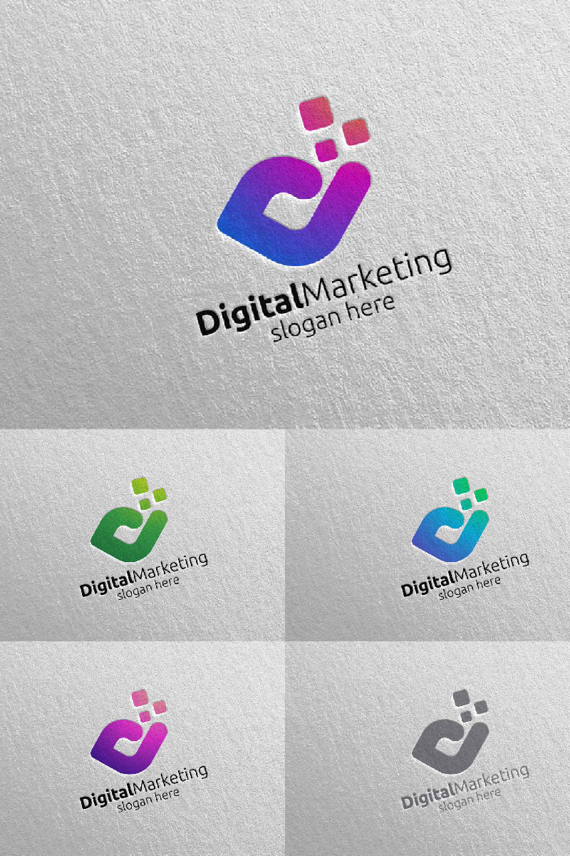 Digital Marketing Financial Advisor Design 53 Logo Template
