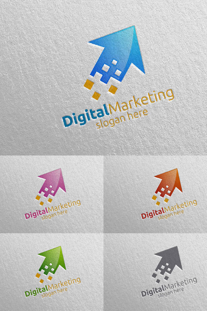 Digital Marketing Financial Advisor Design 51 Logo Template