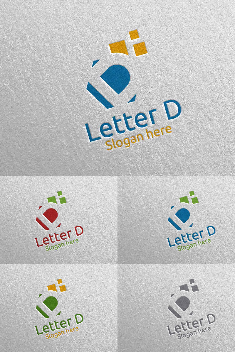 Letter D for Digital Marketing Financial 67 Logo Template