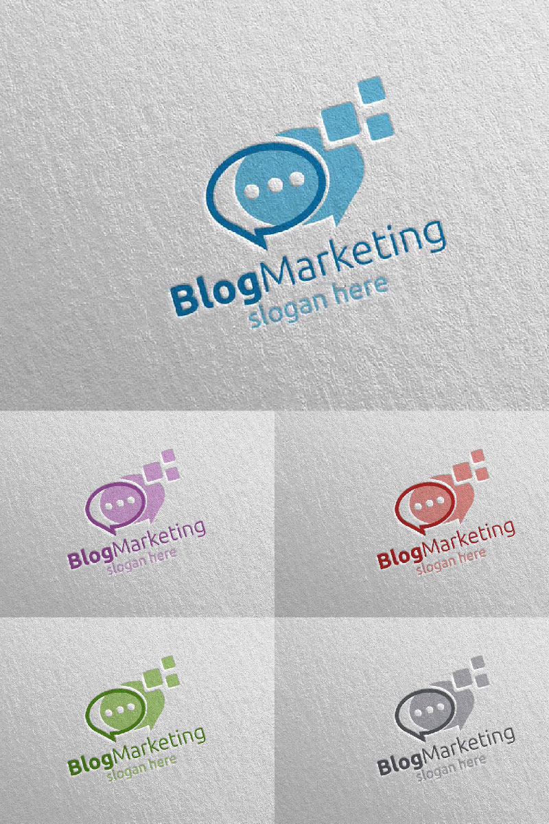 Blog Digital Marketing Financial Advisor  70 Logo Template