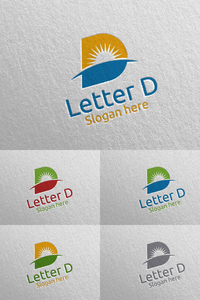 Letter D for Digital Marketing Financial 68 Logo Template
