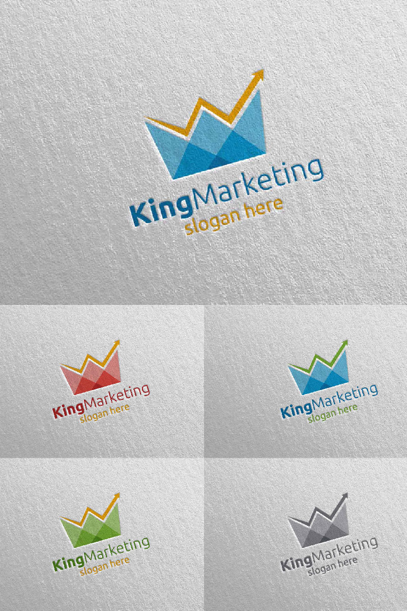 King Marketing Financial Advisor  69 Logo Template