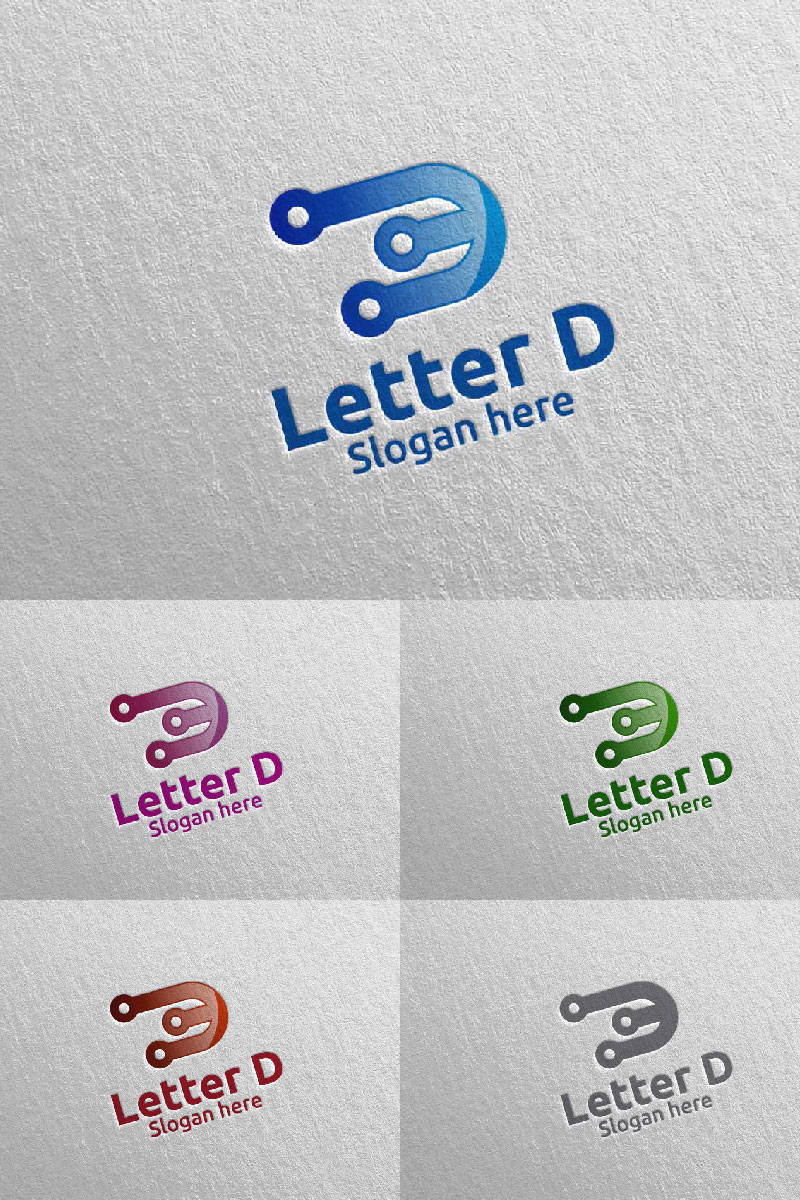 Letter D for Digital Marketing Financial  71 Logo Template