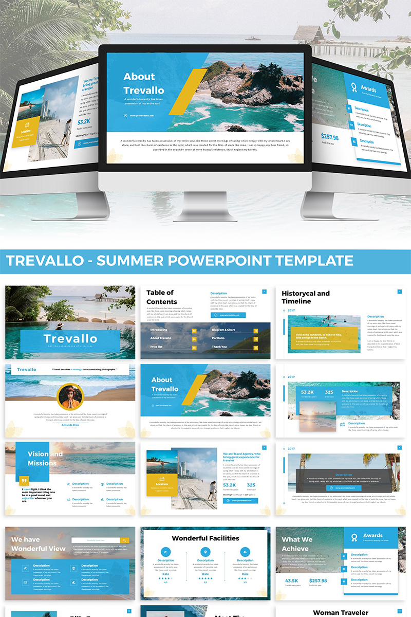 Trevallo - Summer PowerPoint template