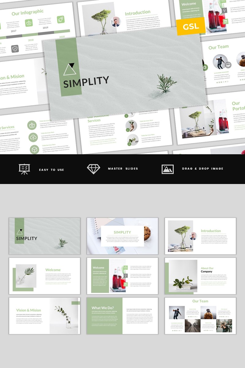 Simplity - Simple & Modern Business  Template Google Slides