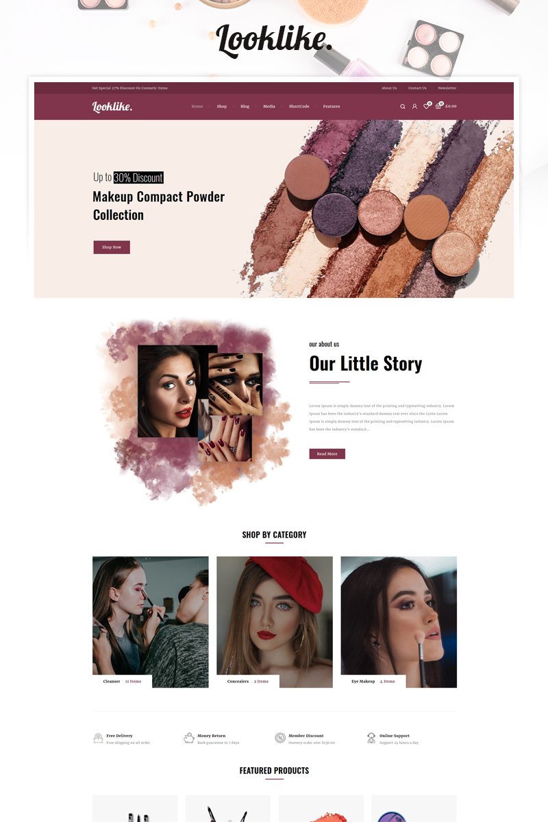 Looklike - Cosmetics Store WooCommerce Responsive Theme