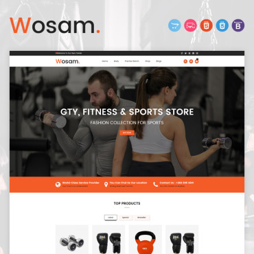 Fitness Accessories OpenCart Templates 97508
