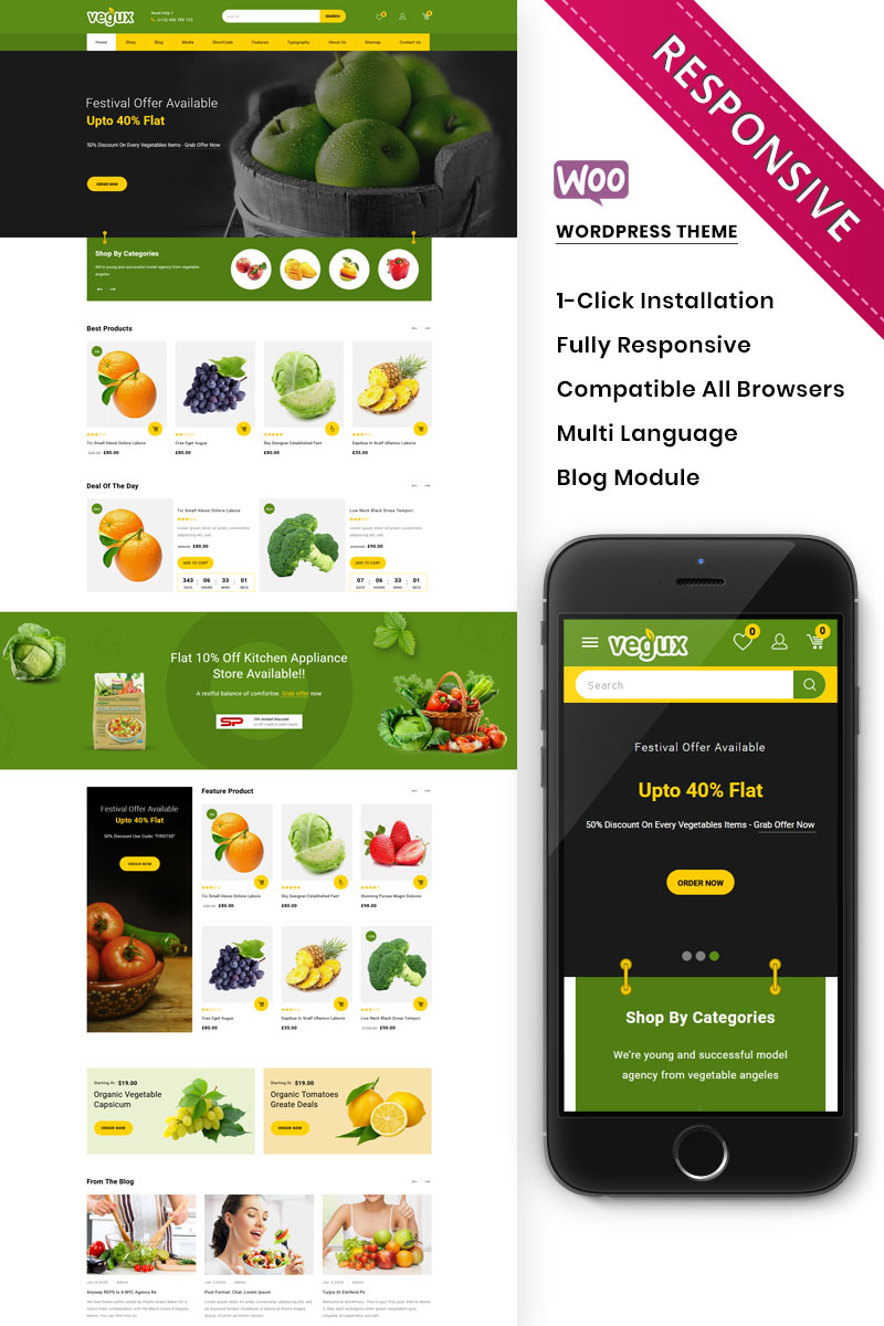 Vegux - The Mega Grocery Store WooCommerce Theme