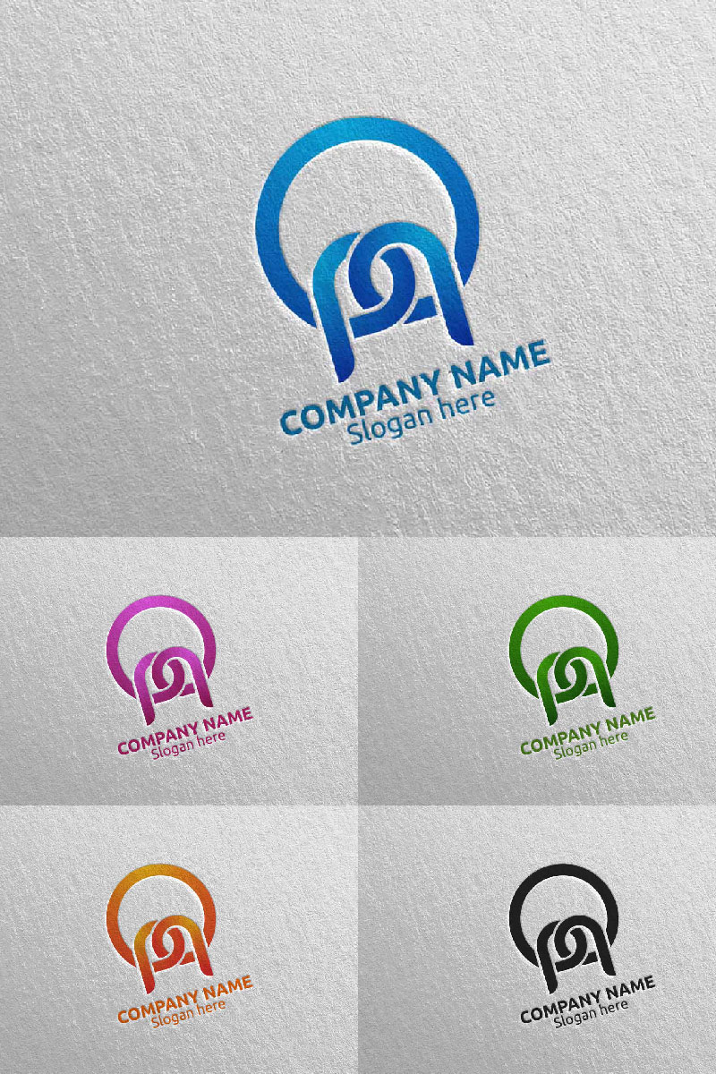 Letter P Design 16 Logo Template