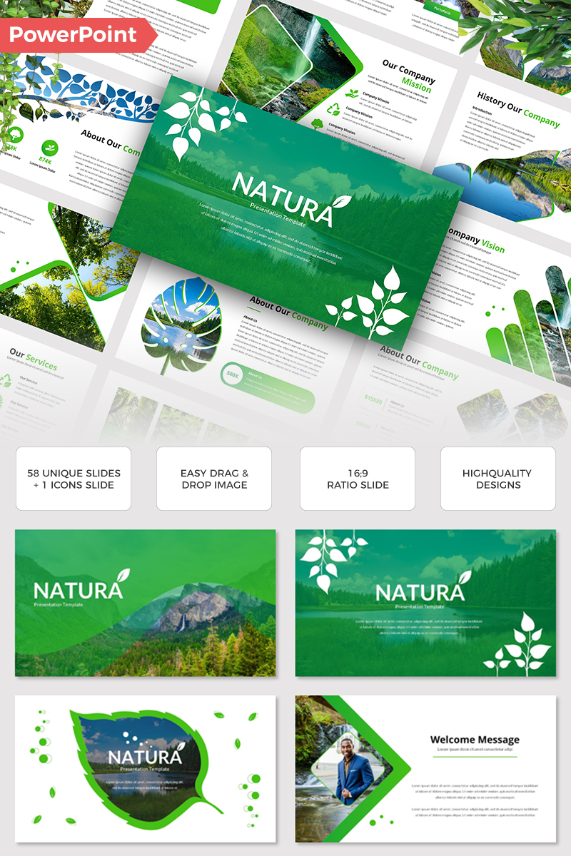 Natura PowerPoint template