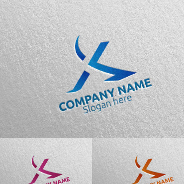 X Initial Logo Templates 97620