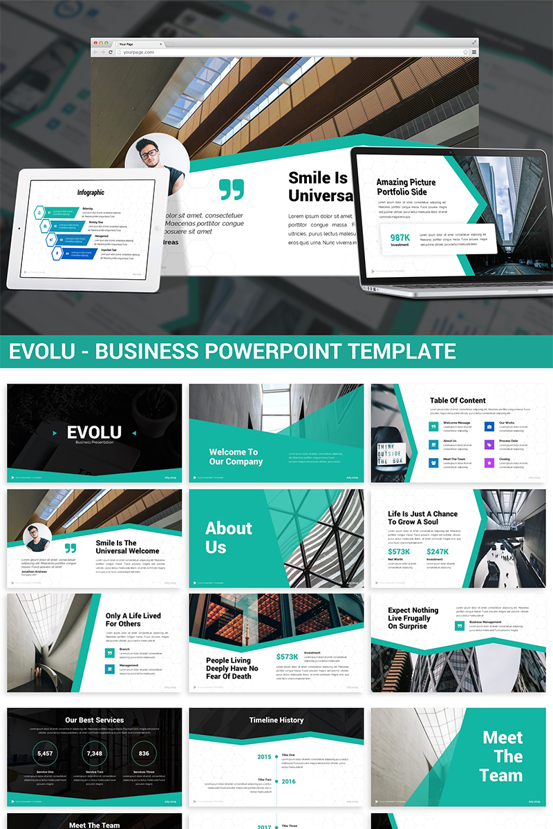 Evolu - Business PowerPoint template