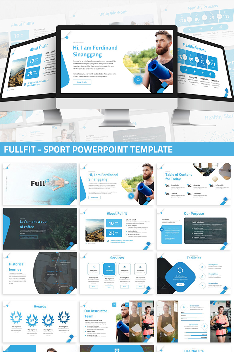 Fullfit - Sport PowerPoint template