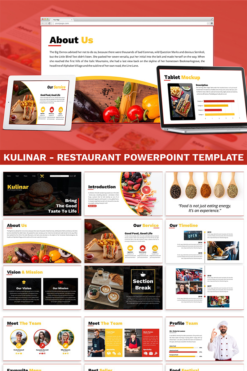 Kulinar - Restaurant PowerPoint template