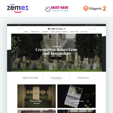 Funeral Coffin Magento Themes 97741
