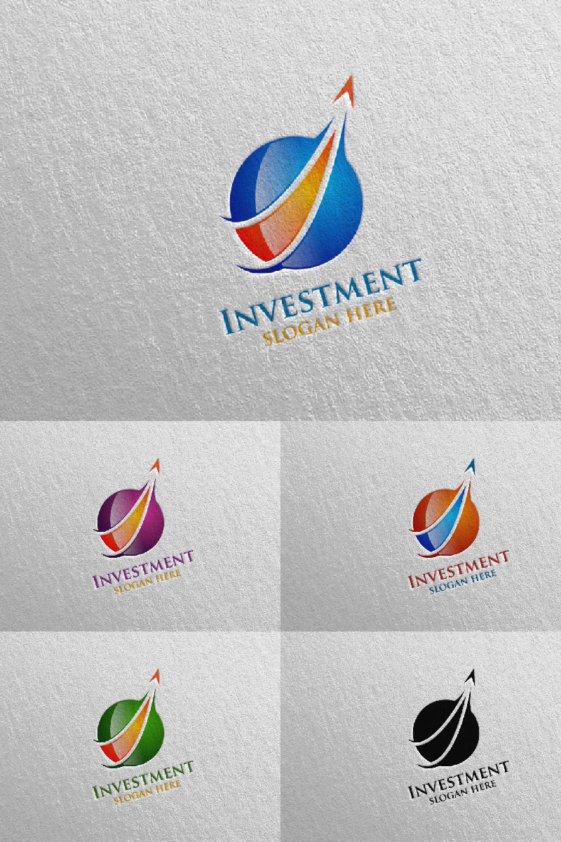 Investment Marketing Financial 5 Logo Template