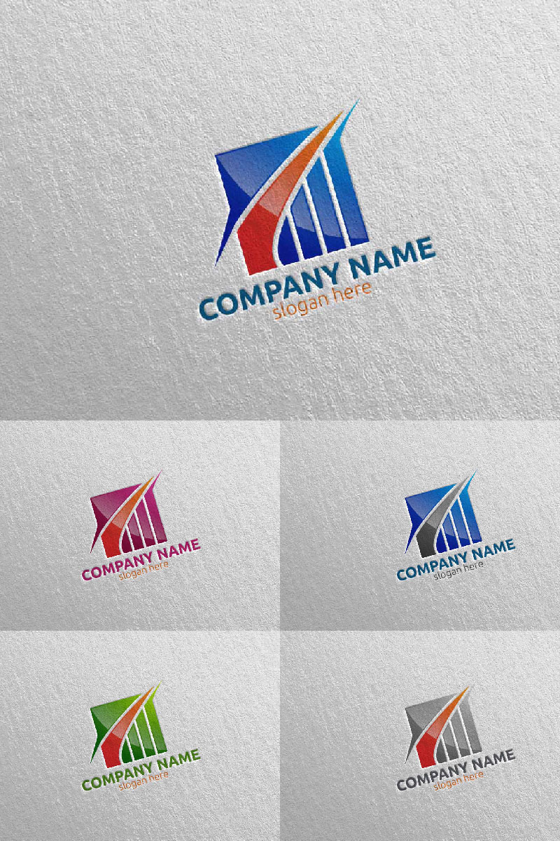Investment Marketing Financial 4 Logo Template