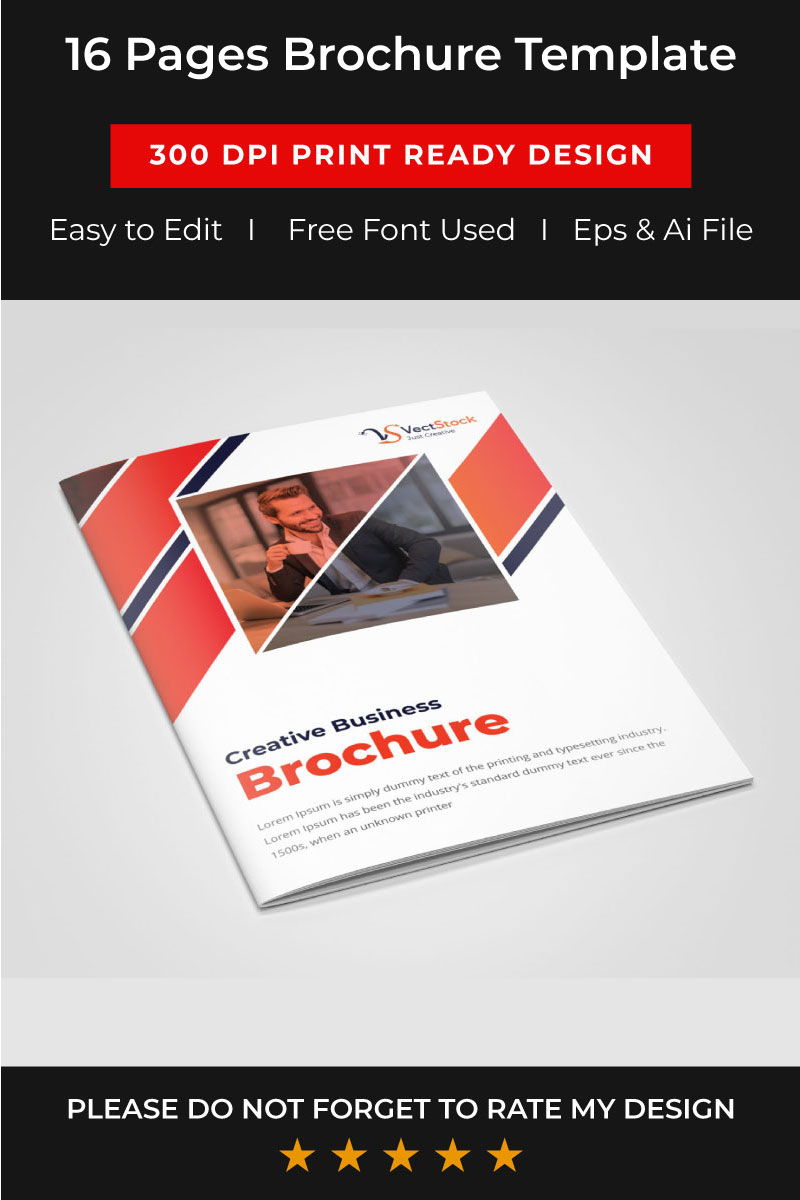 16 Pages Business Bi-fold Brochure Template