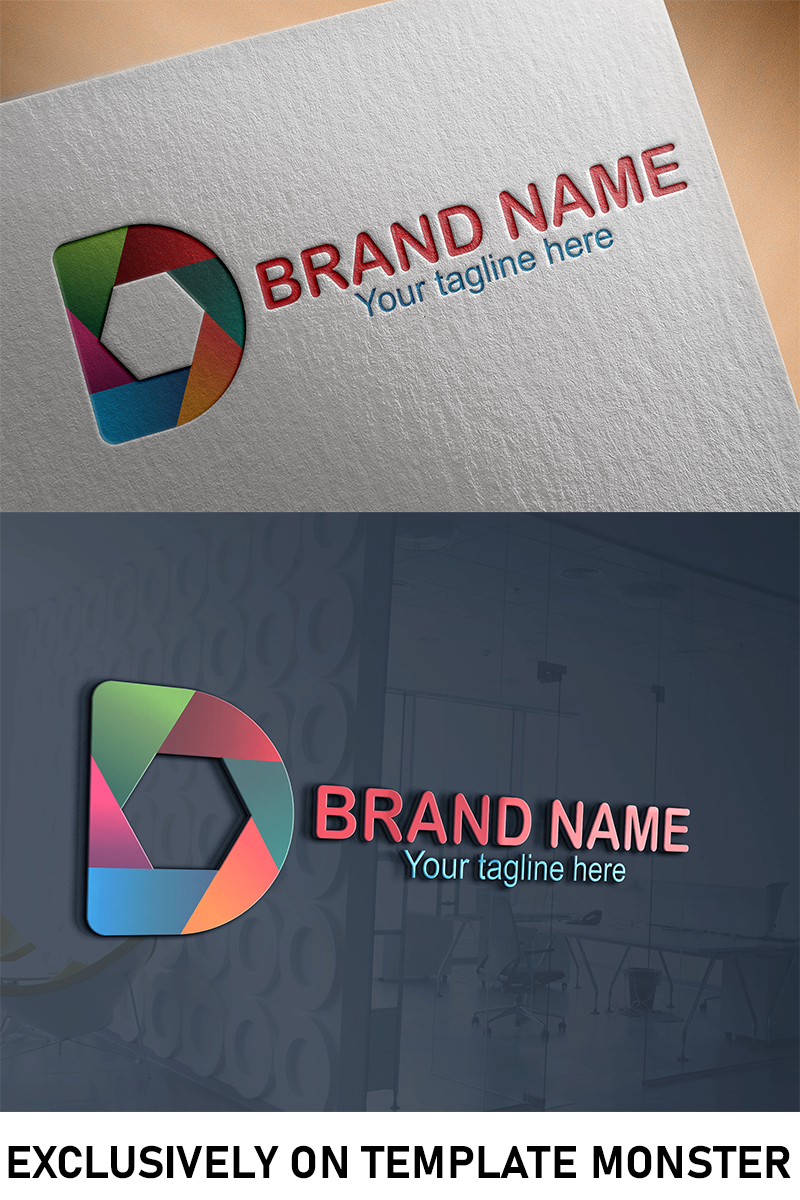 D Letter Design Logo Template