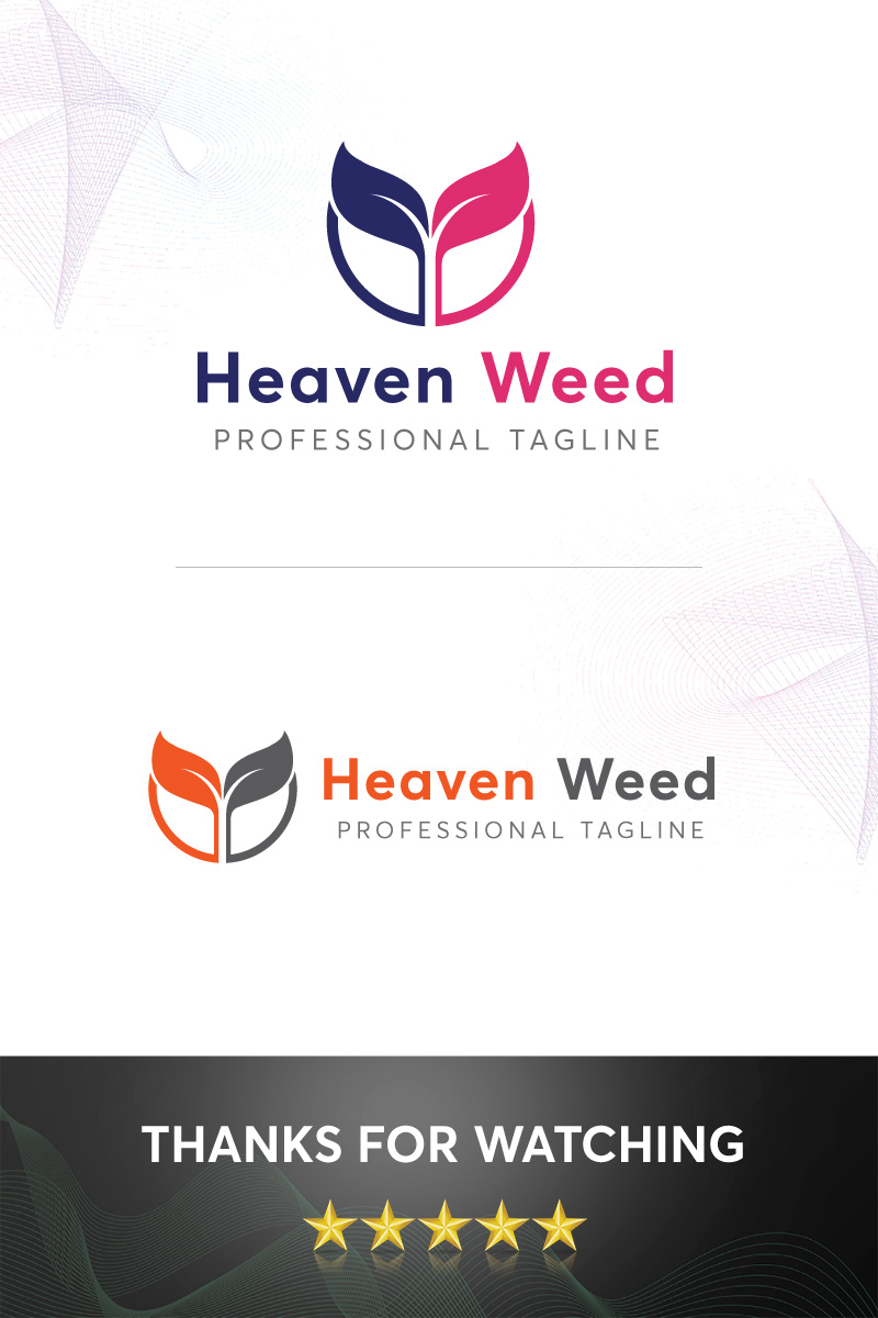 Heaven Weed Logo Template