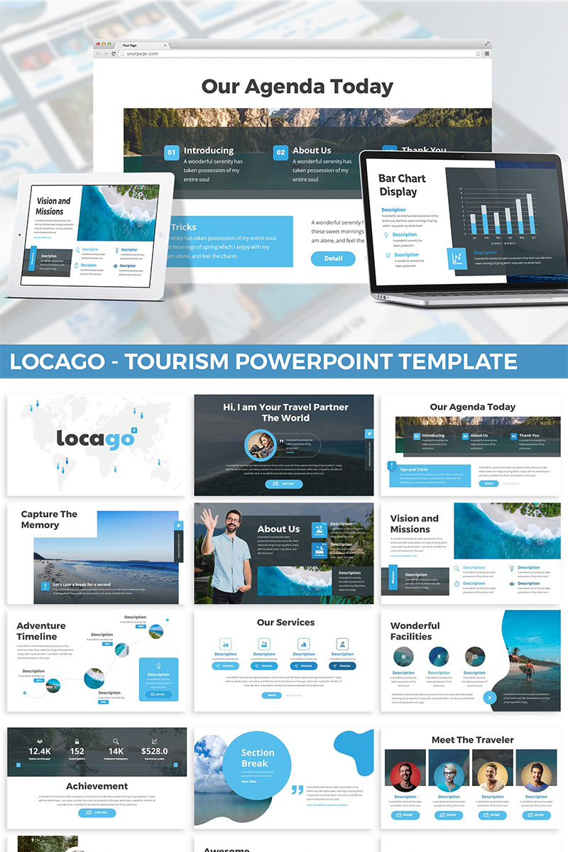 Locago - Tourism PowerPoint template