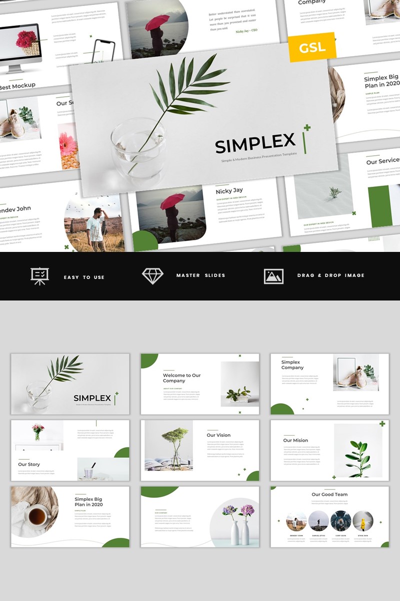 Simplex - Simple & Modern Business  Template Google Slides