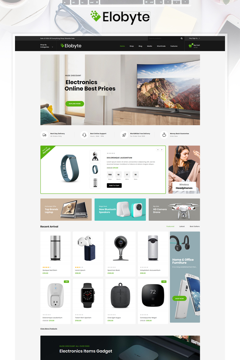 Elobyte - Electronics Store WooCommerce Responsive Theme